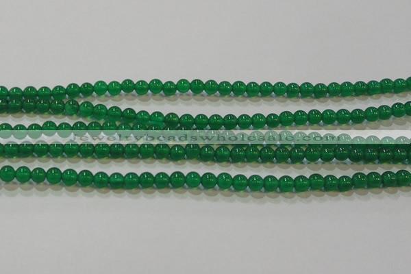 CAG6603 15.5 inches 4mm round green agate gemstone beads