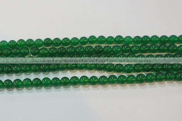 CAG6605 15.5 inches 8mm round green agate gemstone beads