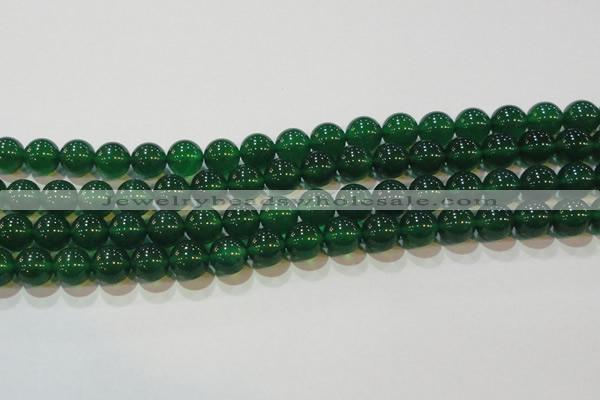 CAG6606 15.5 inches 10mm round green agate gemstone beads