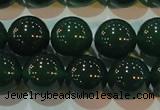 CAG6607 15.5 inches 12mm round green agate gemstone beads