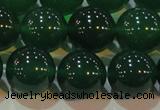 CAG6608 15.5 inches 14mm round green agate gemstone beads