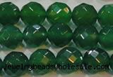 CAG6615 15.5 inches 12mm faceted round green agate gemstone beads