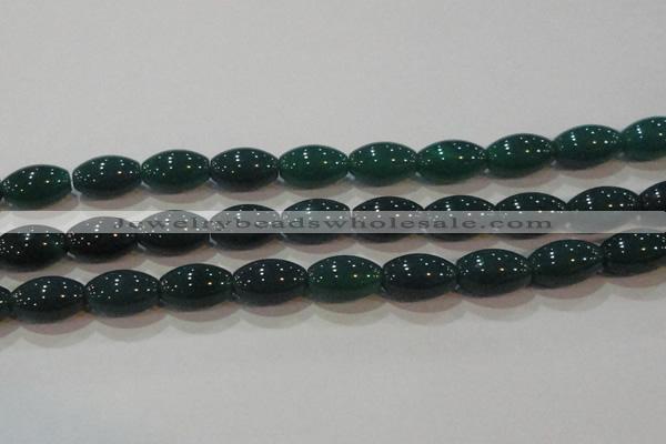 CAG6624 15.5 inches 11*17mm rice green agate gemstone beads