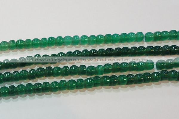 CAG6628 15.5 inches 8*13mm peanut-shaped green agate gemstone beads