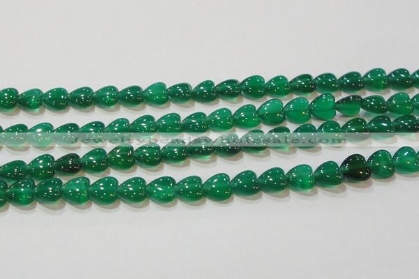 CAG6630 15.5 inches 8*8mm heart green agate gemstone beads