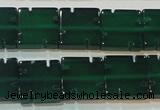 CAG6636 15.5 inches 10*10mm square green agate gemstone beads