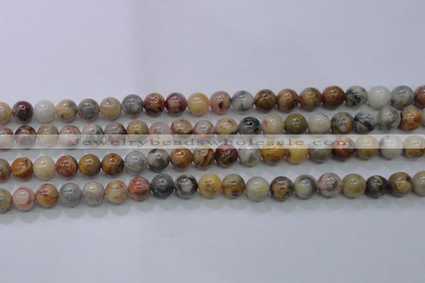 CAG6670 15.5 inches 4mm round natural crazy lace agate beads