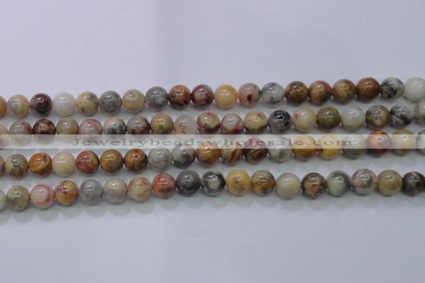 CAG6672 15.5 inches 8mm round natural crazy lace agate beads