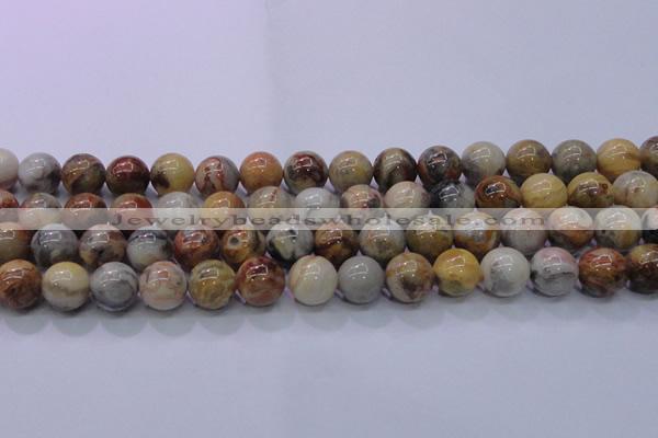 CAG6674 15.5 inches 12mm round natural crazy lace agate beads