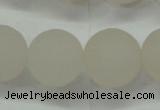 CAG6683 15 inches 14mm round white pilates agate beads