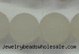 CAG6684 15 inches 16mm round white pilates agate beads