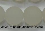 CAG6685 15 inches 18mm round white pilates agate beads