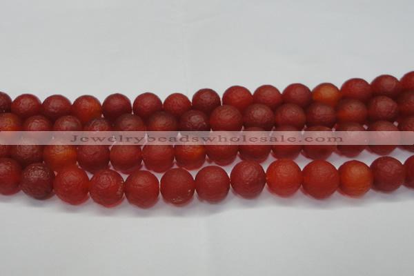 CAG6701 15 inches 10mm round red pilates agate beads