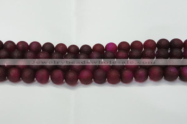 CAG6711 15 inches 10mm round plum pilates agate beads