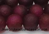 CAG6713 15 inches 14mm round plum pilates agate beads