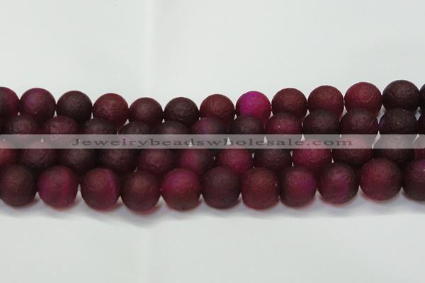 CAG6714 15 inches 16mm round plum pilates agate beads