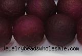 CAG6715 15 inches 18mm round plum pilates agate beads