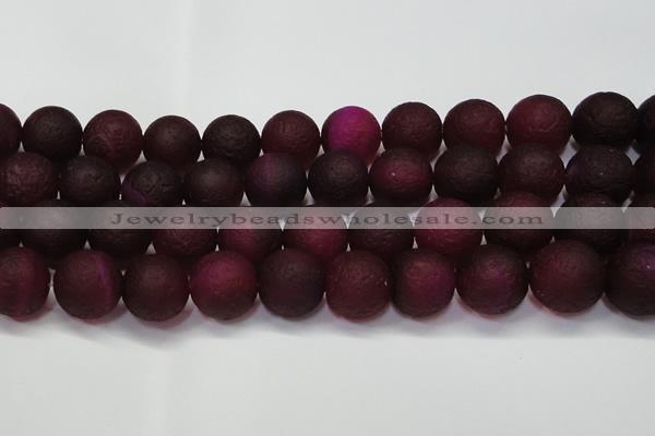 CAG6715 15 inches 18mm round plum pilates agate beads