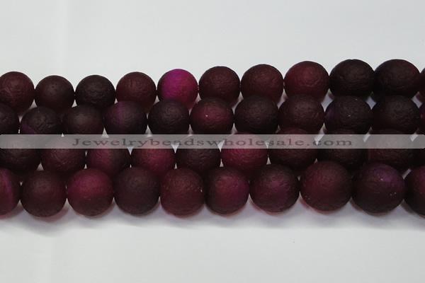 CAG6716 15 inches 20mm round plum pilates agate beads