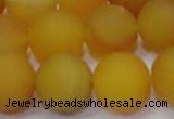 CAG6721 15 inches 10mm round yellow pilates agate beads