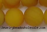 CAG6724 15 inches 16mm round yellow pilates agate beads