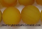 CAG6725 15 inches 18mm round yellow pilates agate beads