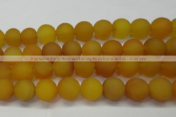 CAG6726 15 inches 20mm round yellow pilates agate beads