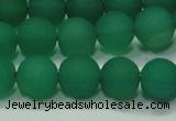 CAG6730 15 inches 8mm round green pilates agate beads