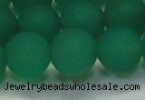 CAG6732 15 inches 12mm round green pilates agate beads