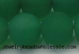 CAG6735 15 inches 18mm round green pilates agate beads