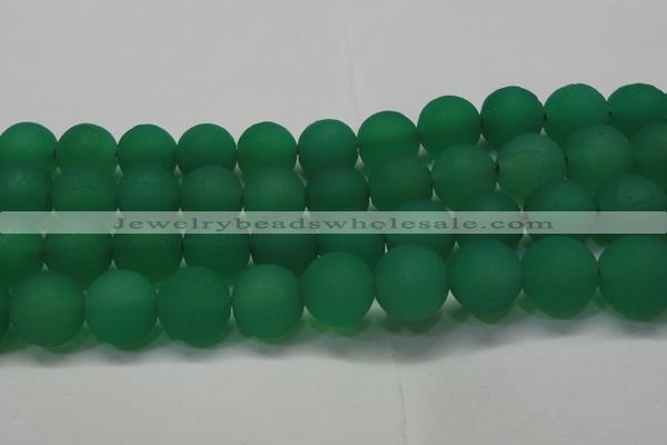 CAG6735 15 inches 18mm round green pilates agate beads