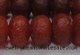 CAG6750 15 inches 10*14mm rondelle red pilates agate beads