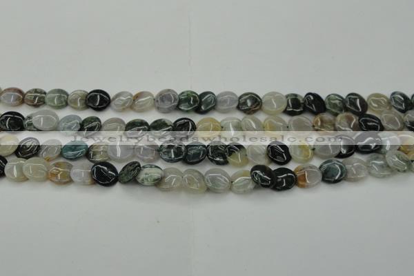 CAG6770 15.5 inches 12mm flat round Indian agate beads wholesale