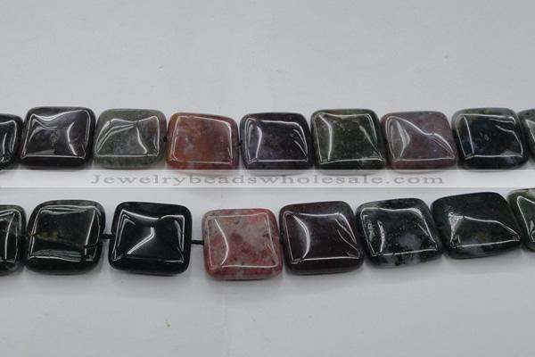 CAG6782 15.5 inches 20*20mm square Indian agate beads wholesale