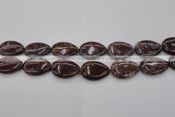 CAG6808 15.5 inches 22*30mm flat teardrop Indian agate beads