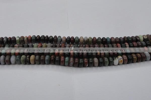 CAG6820 15.5 inches 5*10mm rondelle Indian agate beads wholesale