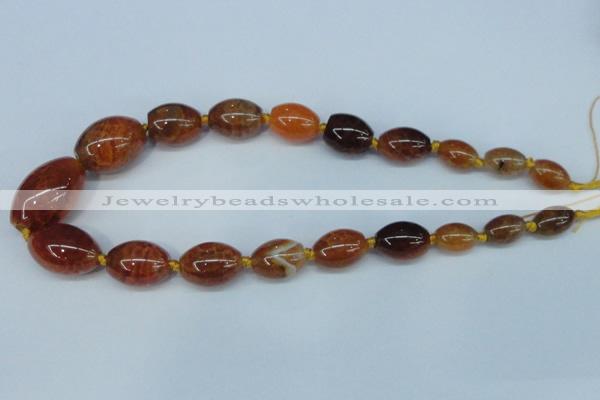 CAG6860 15.5 inches 10*14mm - 20*30mm rice dragon veins agate beads