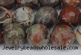 CAG7015 15.5 inches 14mm faceted round ocean agate gemstone beads