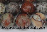 CAG7016 15.5 inches 16mm faceted round ocean agate gemstone beads