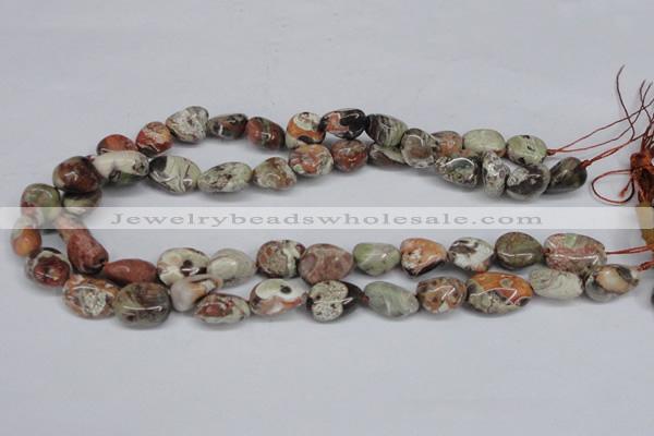 CAG7020 15.5 inches 10*12mm - 12*14mm nuggets ocean agate beads