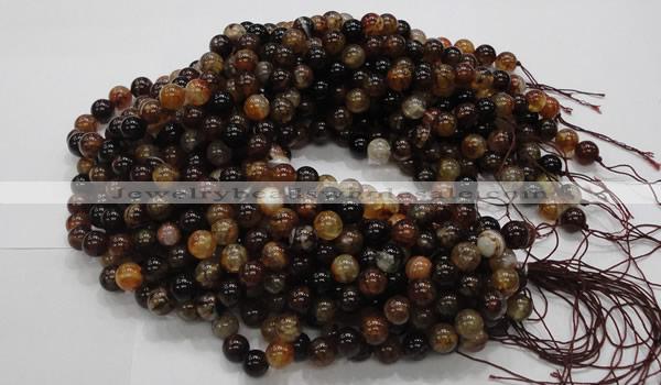 CAG703 15.5 inches 10mm round dragon veins agate beads wholesale