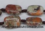 CAG7030 15.5 inches 13*18mm rectangle ocean agate gemstone beads