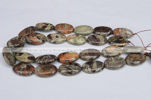 CAG7041 15.5 inches 20*30mm oval ocean agate gemstone beads