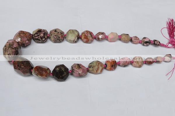 CAG7055 15.5 inches 8*10mm - 20*30mm faceted nuggets ocean agate beads