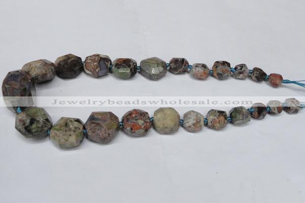 CAG7056 15.5 inches 8*10mm - 20*30mm faceted nuggets ocean agate beads