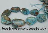 CAG7072 15.5 inches 30*40mm - 35*50mm faceted freeform ocean agate beads