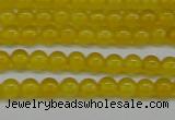 CAG7100 15.5 inches 4mm round yellow agate gemstone beads