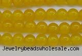 CAG7101 15.5 inches 6mm round yellow agate gemstone beads