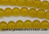 CAG7102 15.5 inches 8mm round yellow agate gemstone beads