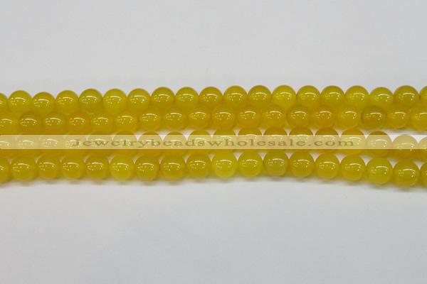 CAG7104 15.5 inches 12mm round yellow agate gemstone beads